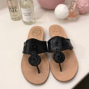 Jack Rogers, Jack Flat Sandal, Size 10, Black